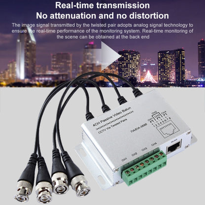 4 CH UTP Passive Video Balun , CCTV Via Twisted Pairs - Video Balun by buy2fix | Online Shopping UK | buy2fix