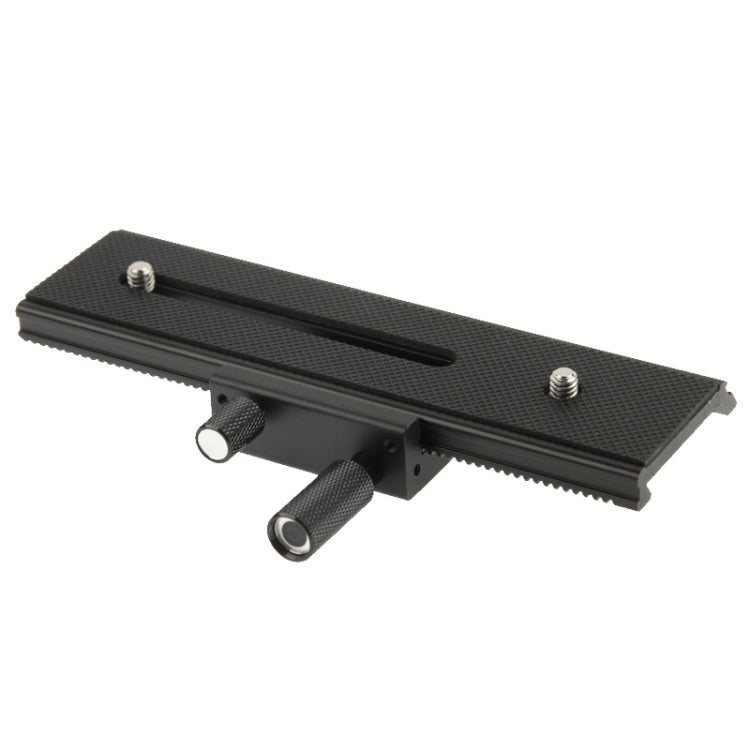 2-way Macro Focus Rail Slider Long-type Tripod Head Plate(Black) - Quick Release Plate by buy2fix | Online Shopping UK | buy2fix