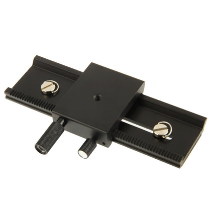 2-way Macro Focus Rail Slider Long-type Tripod Head Plate(Black) - Quick Release Plate by buy2fix | Online Shopping UK | buy2fix