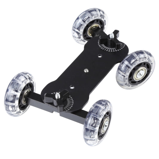 Floor Table Video Slider Track Dolly Car for DSLR Camera(Black) - Camera Dolly by buy2fix | Online Shopping UK | buy2fix