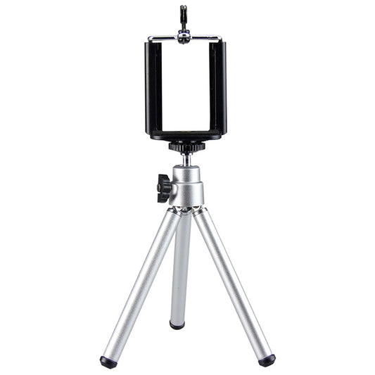 Portable 360 Degree Rotating Mobile Phone Shooting Tripod(Silver) - Selfie Sticks by buy2fix | Online Shopping UK | buy2fix