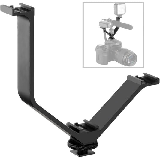 12.5 cm Triple Shoe V-bracket(Black) - Stand Bracket by buy2fix | Online Shopping UK | buy2fix