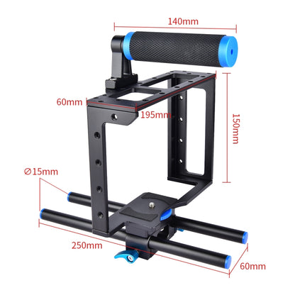 YELANGU YLG0107E Protective DSLR Camera Cage Stabilizer / Top Handle Set(Black) - Camera Cage by YELANGU | Online Shopping UK | buy2fix