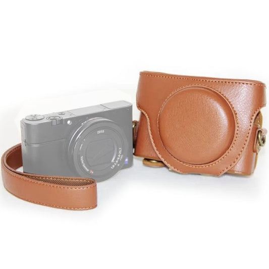 Retro Style PU Leather Camera Case Bag with Strap for Sony RX100 M3 / M4 / M5(Brown) by buy2fix