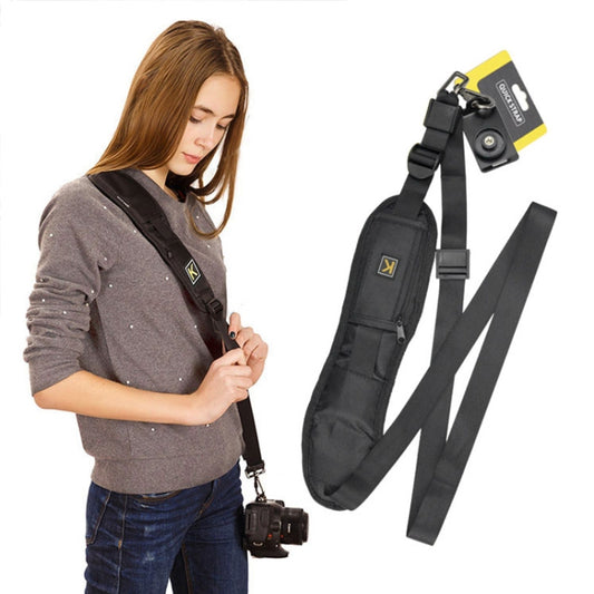 Safe & Fast Quick Rapid Camera Single Sling Strap(Black) by buy2fix