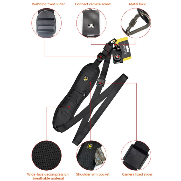 Safe & Fast Quick Rapid Camera Single Sling Strap(Black) by buy2fix