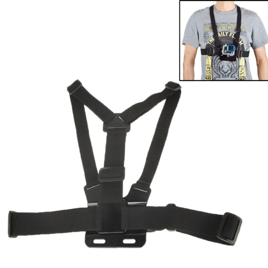 Extreme Sport Front Chest Elastic Belt Shoulder Strap Mount Holder for GoPro, Insta360, DJI and Other Action Cameras(Black) - Chest Belt by buy2fix | Online Shopping UK | buy2fix