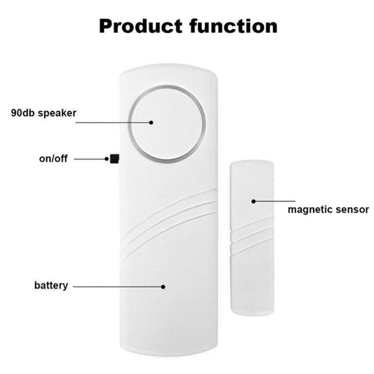 YL-333 Wireless Door Window Entry Safety Security Alarm(White) - Door Window Alarm by buy2fix | Online Shopping UK | buy2fix