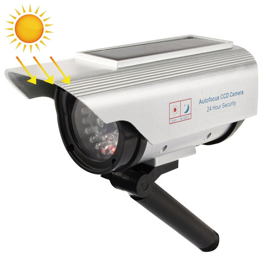 Solar Powered Realistic Looking Dummy Camera with Flashing Red LED Light - Simulated Cameras by buy2fix | Online Shopping UK | buy2fix