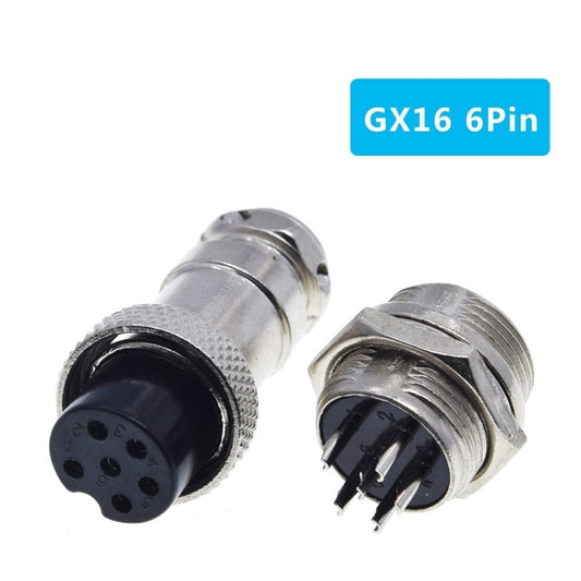 DIY 16mm 6-Pin GX16 Aviation Plug Socket Connector (5 Pcs in One Package, the Price is for 5 Pcs) by buy2fix