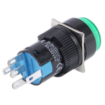 Car DIY Round Button Push Switch / Green Indicator - Car Switches by buy2fix | Online Shopping UK | buy2fix
