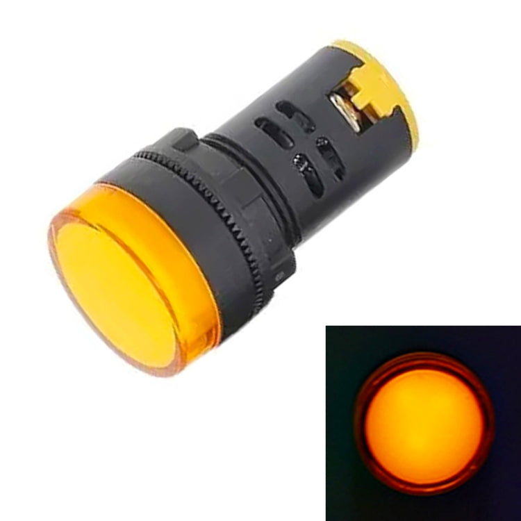 220V AD16-22D / S 22mm LED Signal Indicator Light Lamp(Yellow) by buy2fix