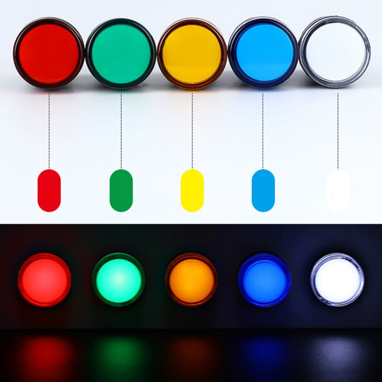 220V AD16-22D / S 22mm LED Signal Indicator Light Lamp(White) by buy2fix