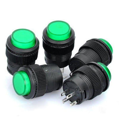 R16-503 16mm 4pin Self-Locking Push Button Switch with Indicator (5 Pcs in One Package, the Price is for 5 Pcs) - Car Switches by buy2fix | Online Shopping UK | buy2fix