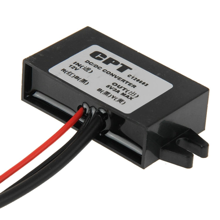 12V To 5V USB Car Power Charger Adapter Step Down Module DC-DC Converter for GPS / Vehicle Recorder - Voltage Stabilizer by buy2fix | Online Shopping UK | buy2fix