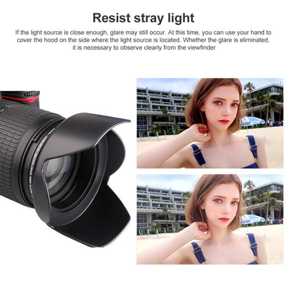 58mm Lens Hood for Cameras(Screw Mount)(Black) - Lens Hood by buy2fix | Online Shopping UK | buy2fix