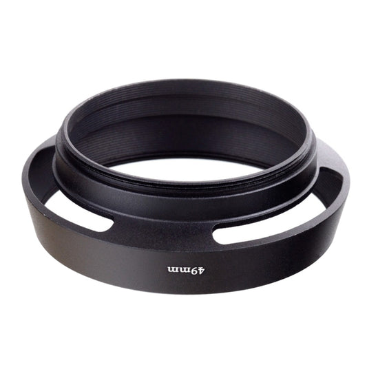 49mm Metal Vented Lens Hood for Leica(Black) by buy2fix