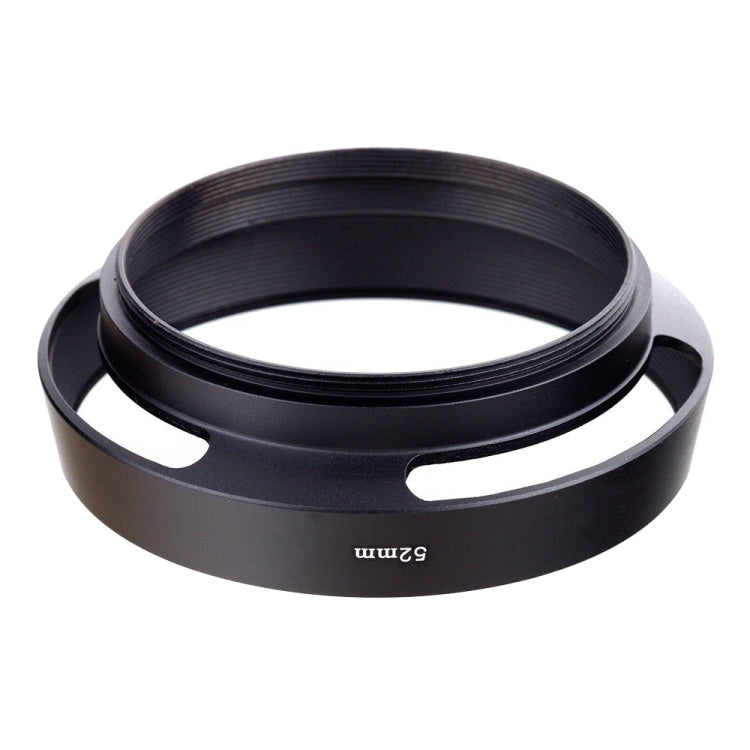 52mm Metal Vented Lens Hood for Leica(Black) by buy2fix