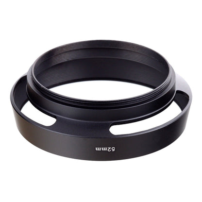 52mm Metal Vented Lens Hood for Leica(Black) by buy2fix