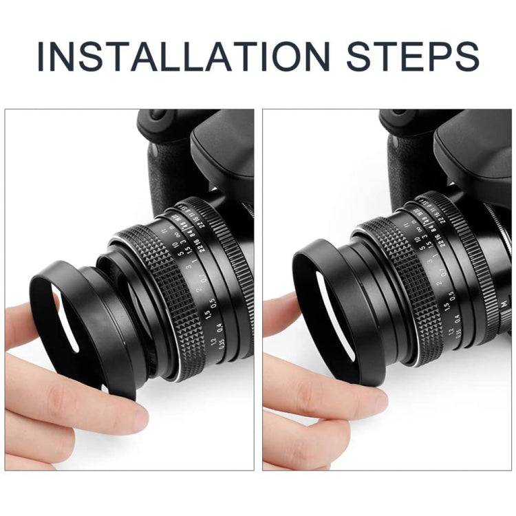 52mm Metal Vented Lens Hood for Leica(Black) by buy2fix