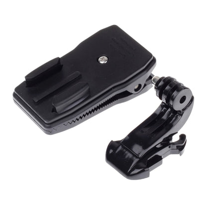 360 Degree Rotation J Shape Backpack Hat Clip Fast Clamp Mount for Xiaomi Yi Sport Camera(XM17) - Backpack Clip by buy2fix | Online Shopping UK | buy2fix