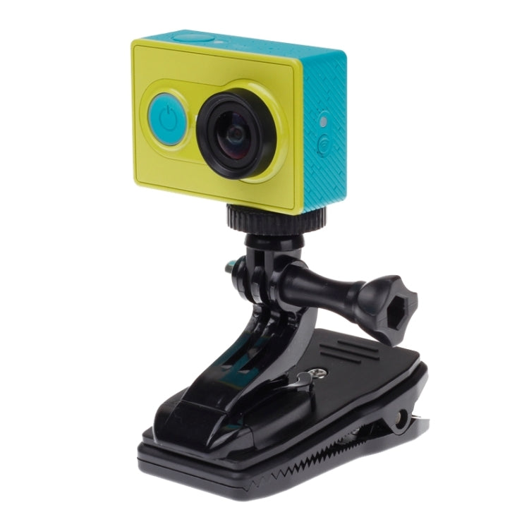 360 Degree Rotation J Shape Backpack Hat Clip Fast Clamp Mount for Xiaomi Yi Sport Camera(XM17) - Backpack Clip by buy2fix | Online Shopping UK | buy2fix