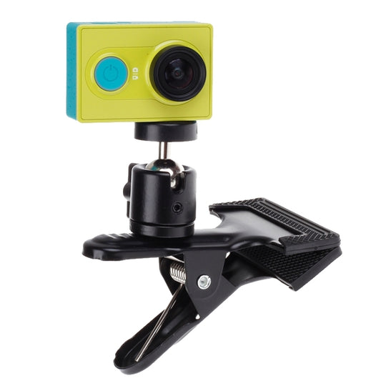 360 Degree Rotation Backpack Hat Clip Fast Clamp Mount for Xiaomi Yi Sport Camera