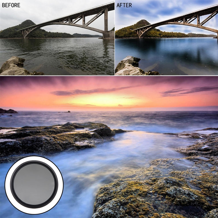 72mm ND Fader Neutral Density Adjustable Variable Filter ND 2 to ND 400 Filter(Black) by buy2fix
