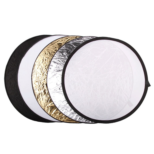 5 in 1 (Silver / Translucent / Gold / White / Black) Folding Reflector Board (80cm) -  by buy2fix | Online Shopping UK | buy2fix
