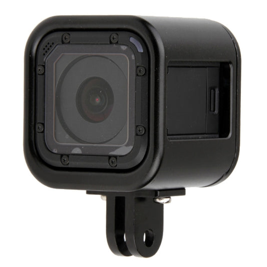 Housing Shell CNC Aluminum Alloy Protective Cage with Insurance Back Cover for GoPro HERO5 Session /HERO4 Session /HERO Session(Black) - Metal Cases by buy2fix | Online Shopping UK | buy2fix