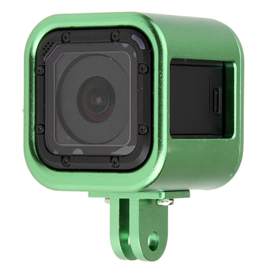 Housing Shell CNC Aluminum Alloy Protective Cage with Insurance Back Cover for GoPro HERO5 Session /HERO4 Session /HERO Session(Green) - Metal Cases by buy2fix | Online Shopping UK | buy2fix