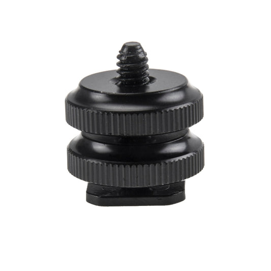 Reinforced Hot Shoe Aluminum Alloy 1/4 inch Screw Adapter with Double Nut for DSLR Cameras, GoPro HERO9 Black /HERO8 Black /7 /6/ 5 /5 Session /4 /3+ /3 /2 /1 -  by buy2fix | Online Shopping UK | buy2fix