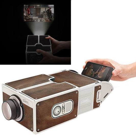 Cardboard Smartphone Projector 2.0 / DIY Mobile Phone Projector Portable Cinema - Accessories & Parts by buy2fix | Online Shopping UK | buy2fix