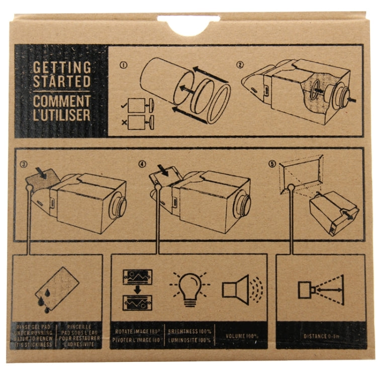 Cardboard Smartphone Projector 2.0 / DIY Mobile Phone Projector Portable Cinema - Accessories & Parts by buy2fix | Online Shopping UK | buy2fix