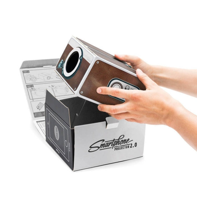 Cardboard Smartphone Projector 2.0 / DIY Mobile Phone Projector Portable Cinema - Accessories & Parts by buy2fix | Online Shopping UK | buy2fix