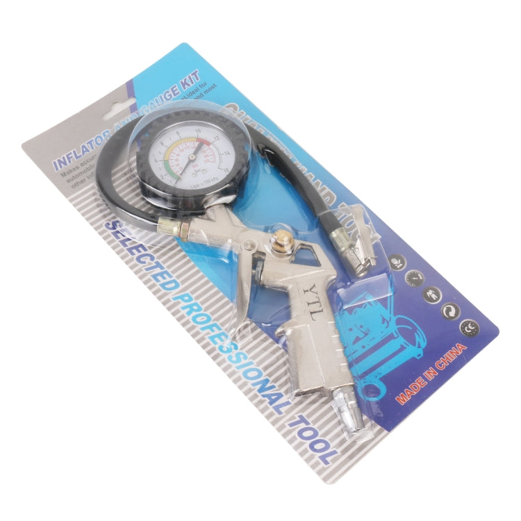 Car Inflator and Gauge Kit, Pressure Range: 0-220PSI - Tire Pressure Gauges by buy2fix | Online Shopping UK | buy2fix