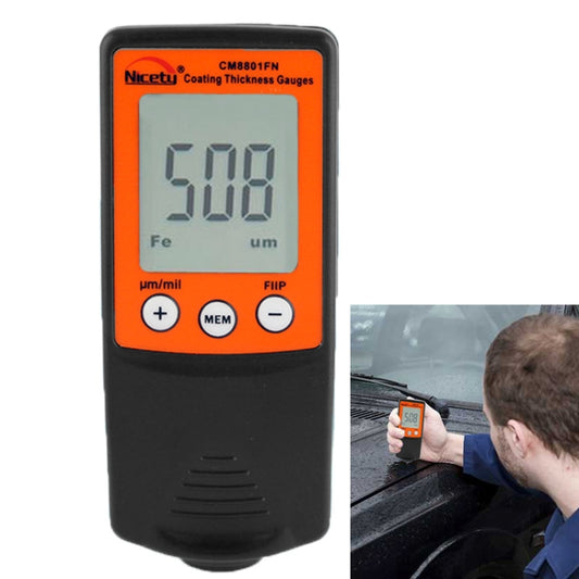NICETY Coating Thickness Gauge for Measurement of Non-magnetic Coatings on Ferromagnetic Substrates and Electrically Non-conductive Coating on Non-ferrous Metals (CM8801FN) - Coating Thickness Gauge by buy2fix | Online Shopping UK | buy2fix