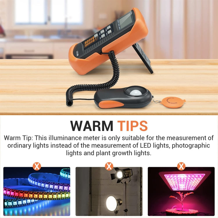 Digital Light Meter, Measuring Range: 0.1-200000 Lux - Light & Sound Meter by buy2fix | Online Shopping UK | buy2fix