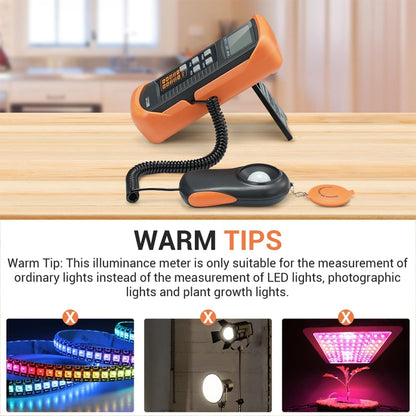 Digital Light Meter, Measuring Range: 0.1-200000 Lux - Light & Sound Meter by buy2fix | Online Shopping UK | buy2fix