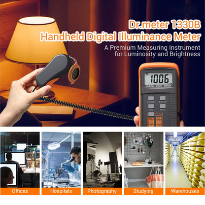 Digital Light Meter, Measuring Range: 0.1-200000 Lux - Light & Sound Meter by buy2fix | Online Shopping UK | buy2fix