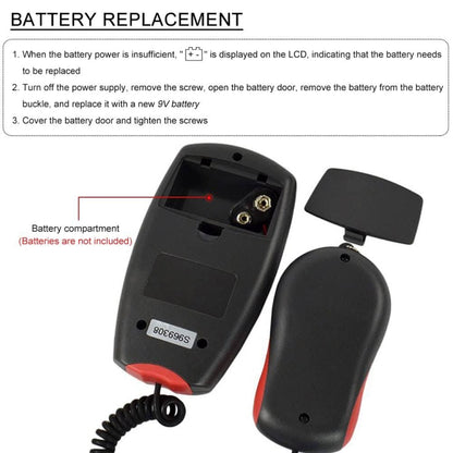 Digital Light Meter, Measuring Range: 1-100000 Lux(Red) - Light & Sound Meter by buy2fix | Online Shopping UK | buy2fix