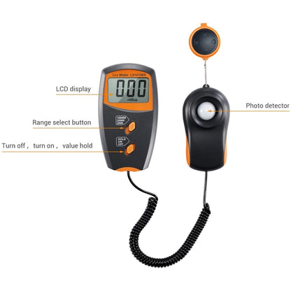 Digital Light Meter, Measuring Range: 1-100000 Lux - Light & Sound Meter by buy2fix | Online Shopping UK | buy2fix
