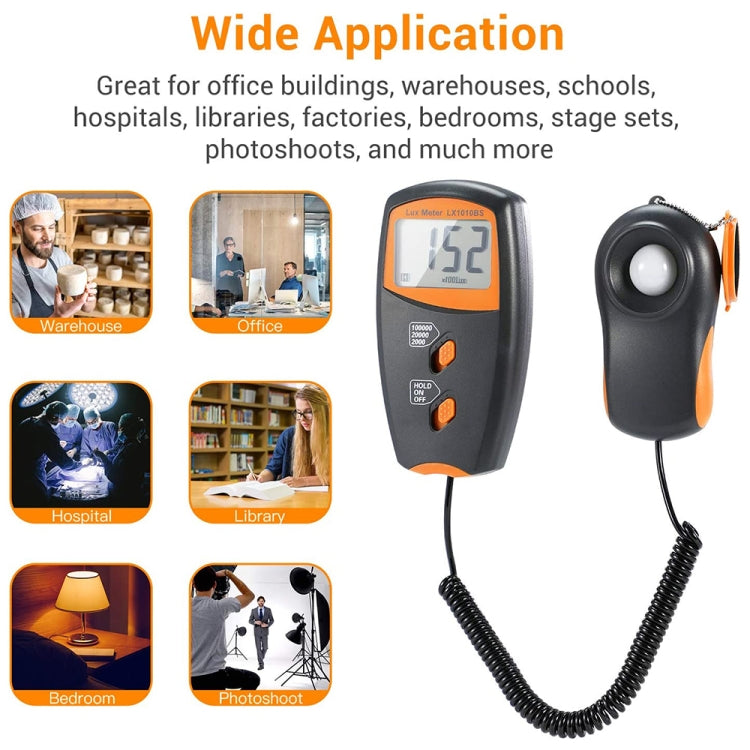 Digital Light Meter, Measuring Range: 1-100000 Lux - Light & Sound Meter by buy2fix | Online Shopping UK | buy2fix