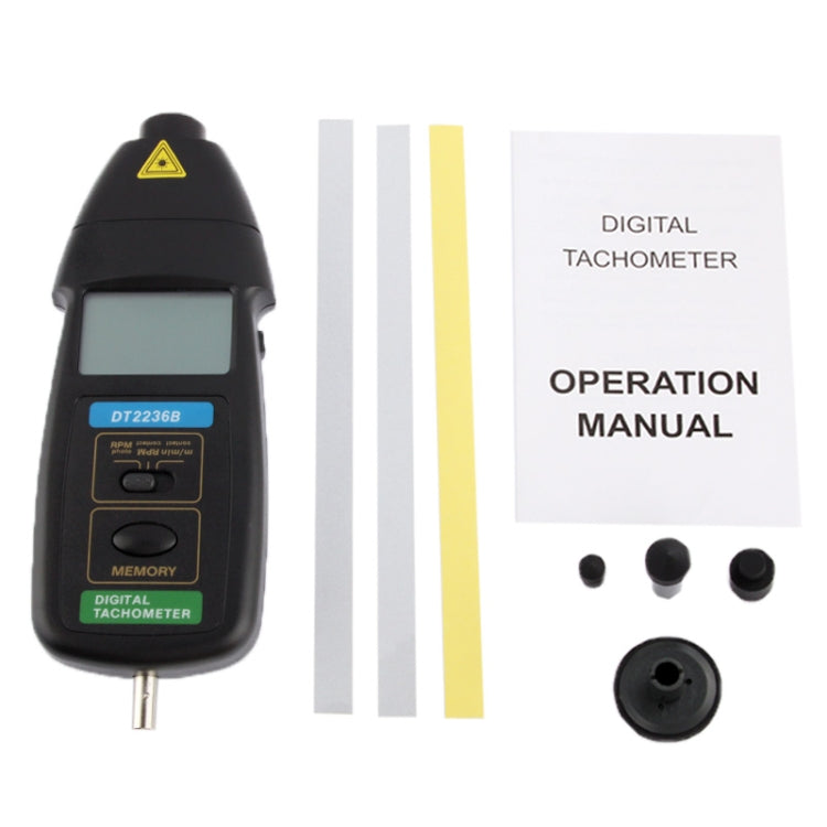 Contact & Non Contact Laser Digital Tachometer (DT2236B) - Tachometers & Anemometer by buy2fix | Online Shopping UK | buy2fix