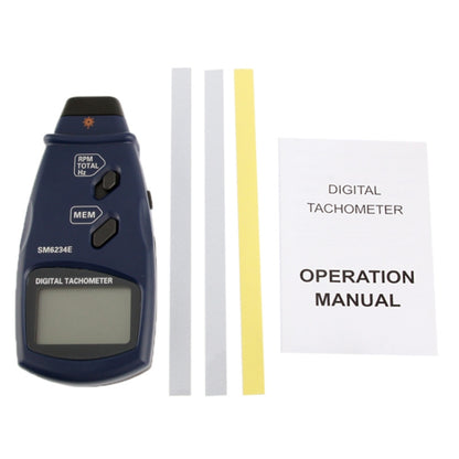 Digital Laser Photo Tachometer Non Contact RPM Tach (SM6234E) - Tachometers & Anemometer by buy2fix | Online Shopping UK | buy2fix