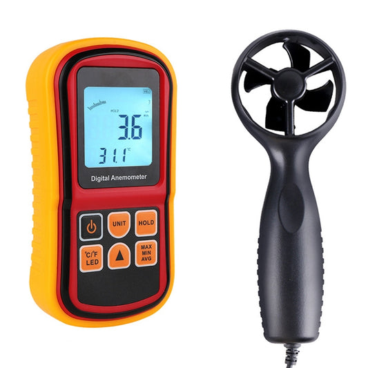 Digital Anemometer (Measurement items: Air Velocity, Air Temperature)(Red) - Tachometers & Anemometer by buy2fix | Online Shopping UK | buy2fix