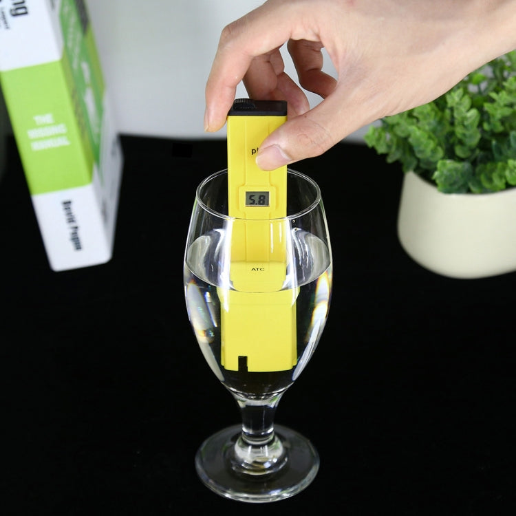 Pocket-sized PH Meter with ATC(Yellow) - PH & Moisture Meter by buy2fix | Online Shopping UK | buy2fix