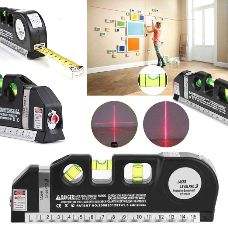 Level Laser Aligner Horizon Vertical Measuring Tape - Laser Rangefinder by buy2fix | Online Shopping UK | buy2fix