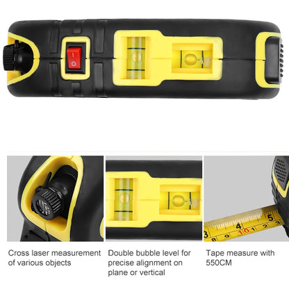 Laser Level with Tape Measure Pro (550cm), LV-05(Yellow) - Laser Rangefinder by buy2fix | Online Shopping UK | buy2fix