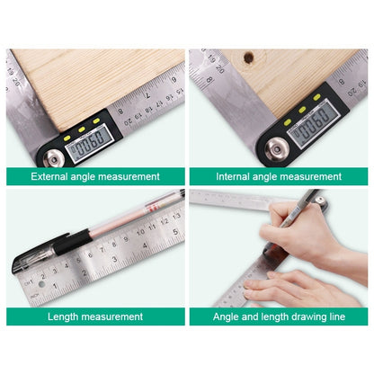 300mm 2-in1 Digital Angle Finder Meter Protractor Goniometer Ruler - Measuring Tools by buy2fix | Online Shopping UK | buy2fix